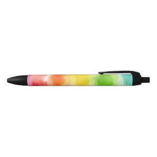 絞り染め 黒ボールペン