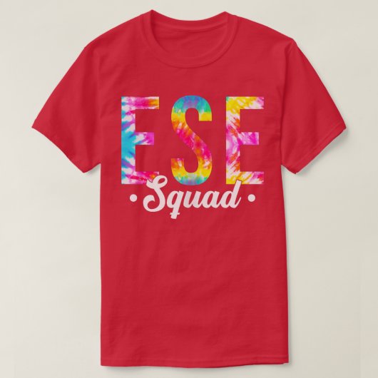 絞り染めESEスクワッドチーム先生評価バックT Tシャツ (デザイン正面)