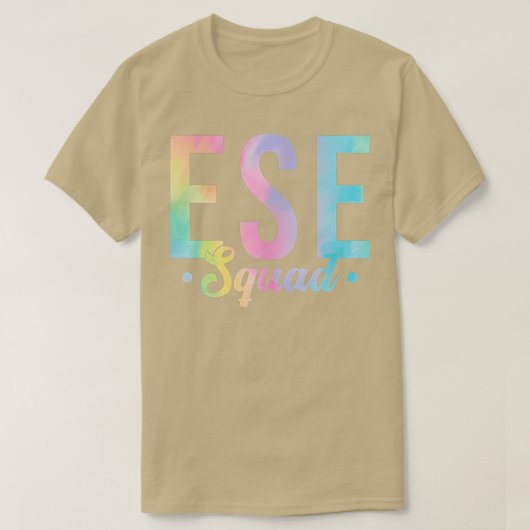 絞り染めESEスクワッドチーム先生評価バックT Tシャツ (デザイン正面)