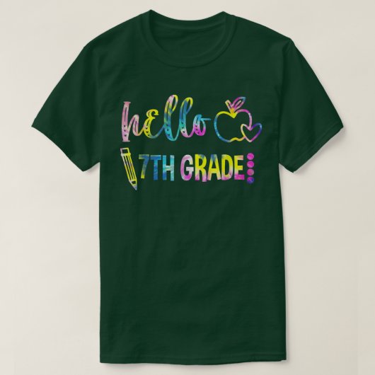 絞り染めHello 7年生チーム7年生Schに戻る Tシャツ (デザイン正面)
