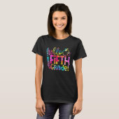 絞り染めHello Fifth Grade Team 5Th Grade Back To S Tシャツ (正面フル)