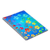 絞り染めHonuおよびハイビスカス ノートブック (右側)