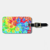 絞り染めHonuおよびハイビスカス ラゲッジタグ (正面横)