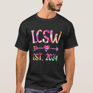絞り染めLcsw卒業2024ライセンス臨床関連Soc Tシャツ