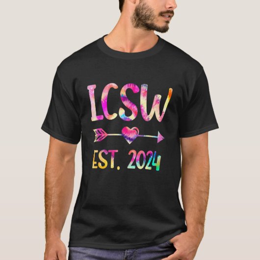 絞り染めLcsw卒業2024ライセンス臨床関連Soc Tシャツ (正面)