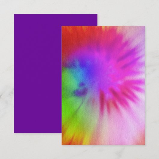 絞り染めRSVPカード 出欠カード (正面/裏面)