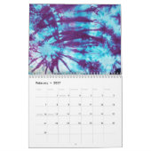 絞り染料お祝い カレンダー (2月 2027)
