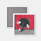 絞り猫マグネットのビット マグネット (正面/裏面)