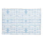 絞り絞り染めブルーライン型枕ケース 枕カバー (裏面)