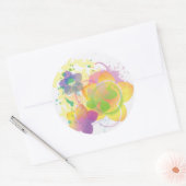 絞り花2 ラウンドシール (封筒)