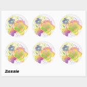 絞り花2 ラウンドシール (シート)