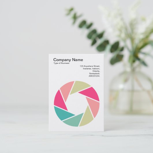 絞り記号 – 色01 名刺 (スタンド正面)