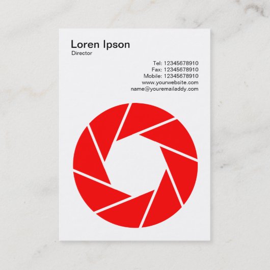 絞り記号 – 赤 名刺 (裏面)