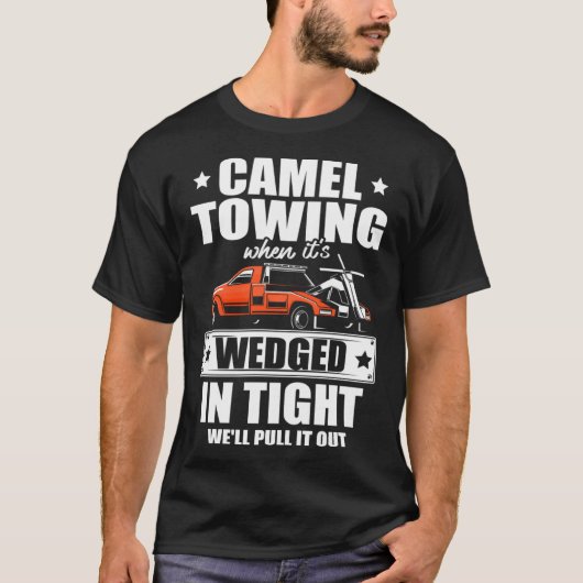 絞り込まれた時にラクダが牽引する Tシャツ (正面)