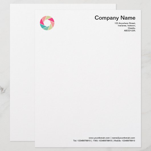 絞り – 色01 レターヘッド (正面/裏面)