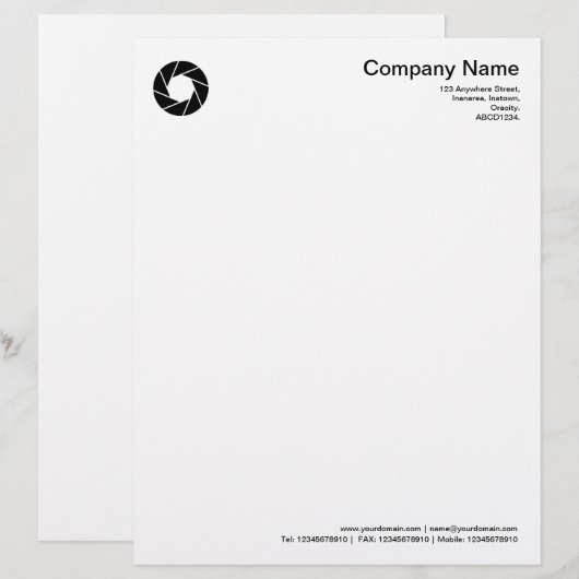 絞り – 黒 レターヘッド (正面/裏面)