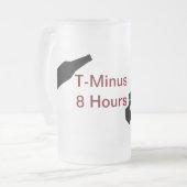 絞るべきボトル8時間の フロストグラスビールジョッキ (正面左)