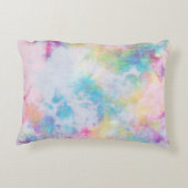 絞カラフルり染めのモノグラム名10代の女 アクセントクッション (裏面)