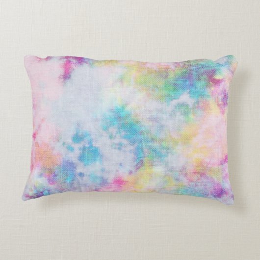 絞カラフルり染めのモノグラム名10代の女 アクセントクッション (裏面)