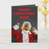 絞殺パパクリスマスカード カード (黄色い花)