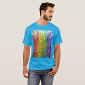 絡まった虹色のイカTシャツ Tシャツ (正面フル)