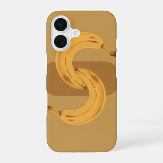 絡まるバナナのヴィンテージ iPhone 16ケース (裏面)