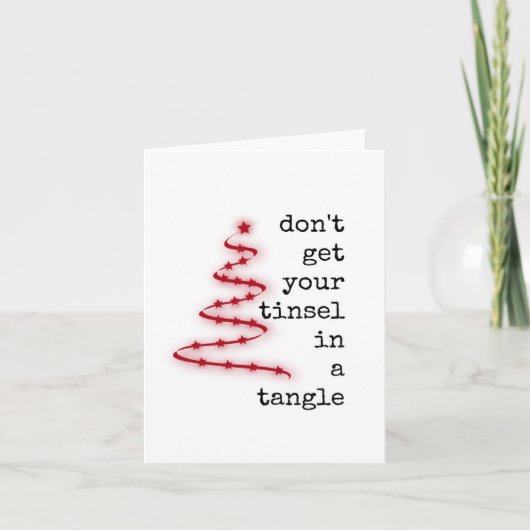 絡み合うクリスマスカード カード (正面)