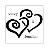 絡み合うハートデザイン木印 ラバースタンプ (インプリント)