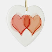 絡み合うハート セラミックオーナメント (右)