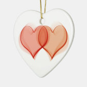 絡み合うハート セラミックオーナメント (左)