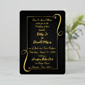 絡み合うホイル結婚式招待状 箔招待状 (立ち正面)