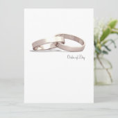 絡み合うリング ゴールド BLK - 挙式/式次第 プログラム (スタンド正面)