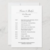 絡み合うリング シルバー - 式次第 / 儀式 招待状 (裏面)