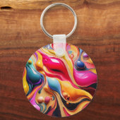 絡み合う抽象芸術バブル キーホルダー (正面)