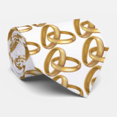 絡み合う金ゴールドの結婚指輪 ネクタイ (ロール)