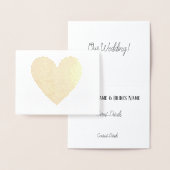 絡み合ったゴールデンヒート結婚式招待状 箔カード (ディスプレー)