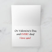 絡み合ったハートが永遠にバレンタインデーのカード シーズンカード (内部)