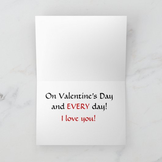 絡み合ったハートが永遠にバレンタインデーのカード シーズンカード (内部)