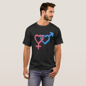 絡み合ったハートの愛と団結 Tシャツ (正面フル)
