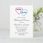 絡み合ったハートリハーサルディナー 招待状 (スタンド正面)