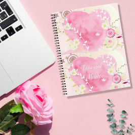 絡み合ったハート – ピンク ノートブック