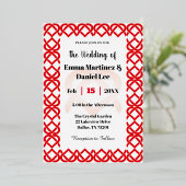 絡み合ったハート 箔招待状 (立ち正面)