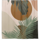 絡み合ったパ葉ームフィネス#1 #tropical  シャワーカーテン (正面)