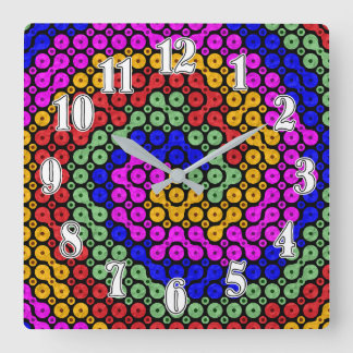 絡み合ったヒューズ抽象芸術 スクエア壁時計