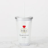 絡み合ったリングや輪結婚ズ アクリルタンブラー (正面)