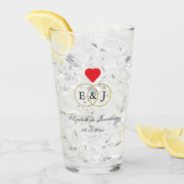 絡み合ったリングや輪結婚ズ タンブラーグラス