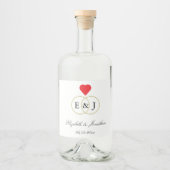 絡み合ったリングや輪結婚ズ リキュールボトルラベル (正面)