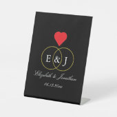 絡み合ったリングや輪結婚ズ 台座サイン (正面)