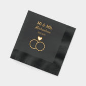 絡み合ったリングや輪結婚ズ 箔ナプキン (左)