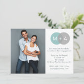 絡み合った円婚約パーティ写真招待状 招待状 (スタンド正面)